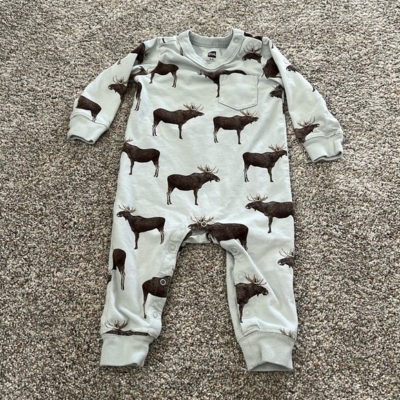 Tea Collection Moose Romper - Picture 1 of 7